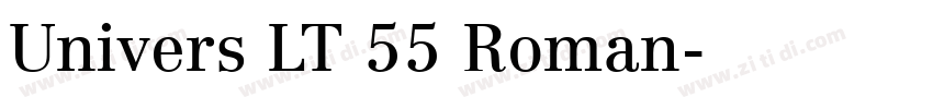 Univers LT 55 Roman字体转换